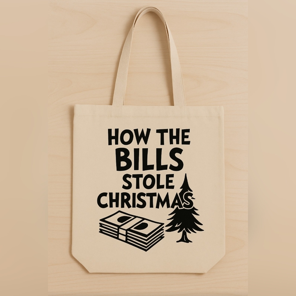 Funny Christmas Tote Bag – “How the Bills Stole Christmas”